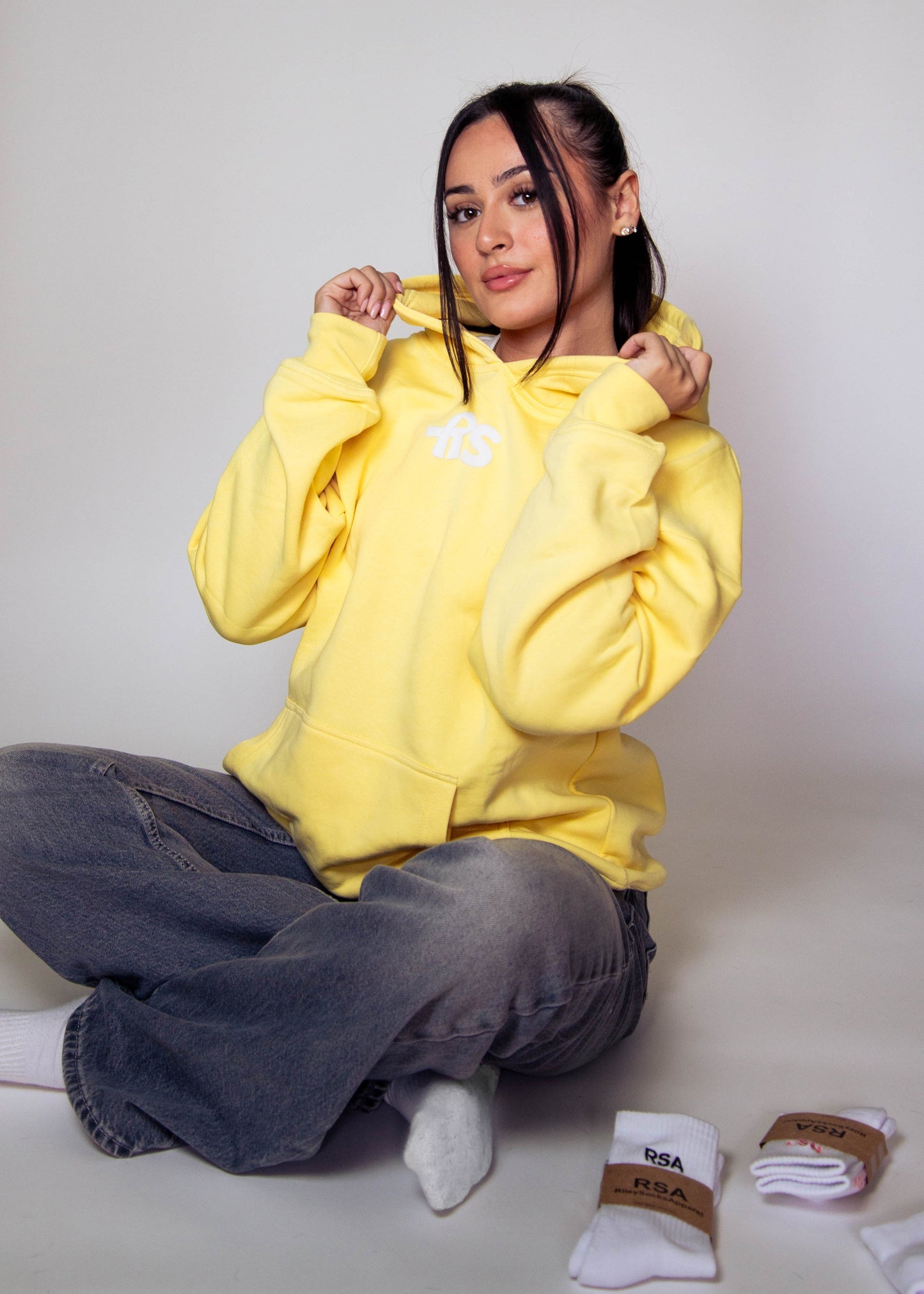 Cozy Motivational Elephant Hoodie-Yellow