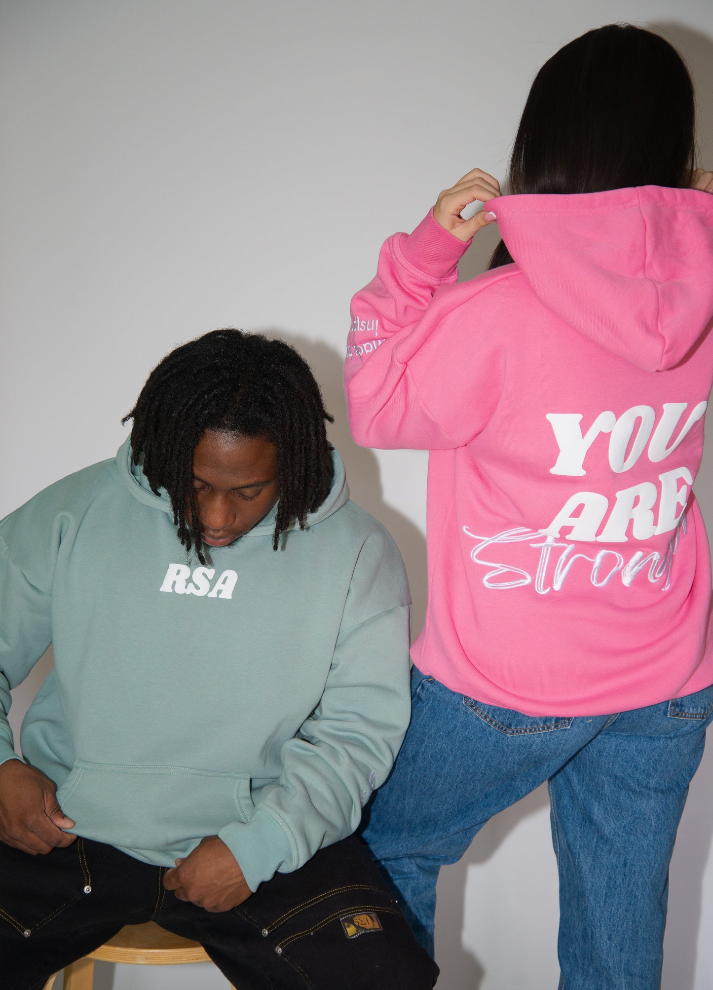 You Are Stronger Hoodie-Pink