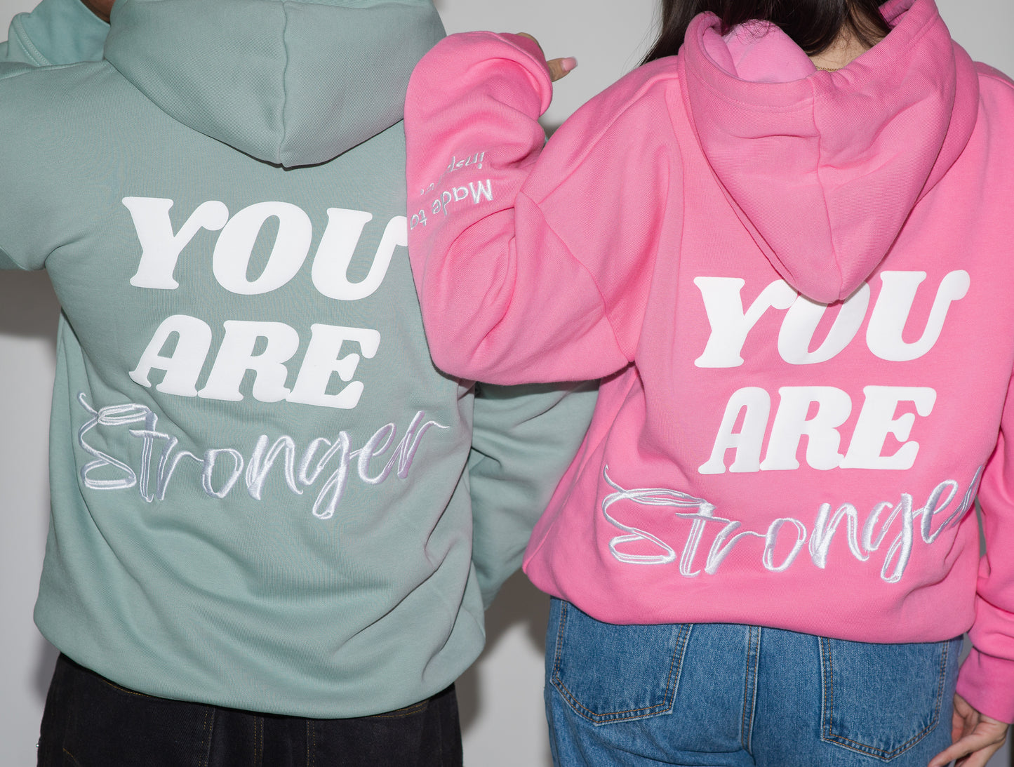 You Are Stronger Hoodie-Pink